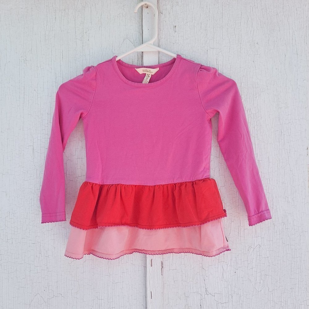 Matilda Jane Pink Red Tiered Long‎ Sleeve Shirt 6